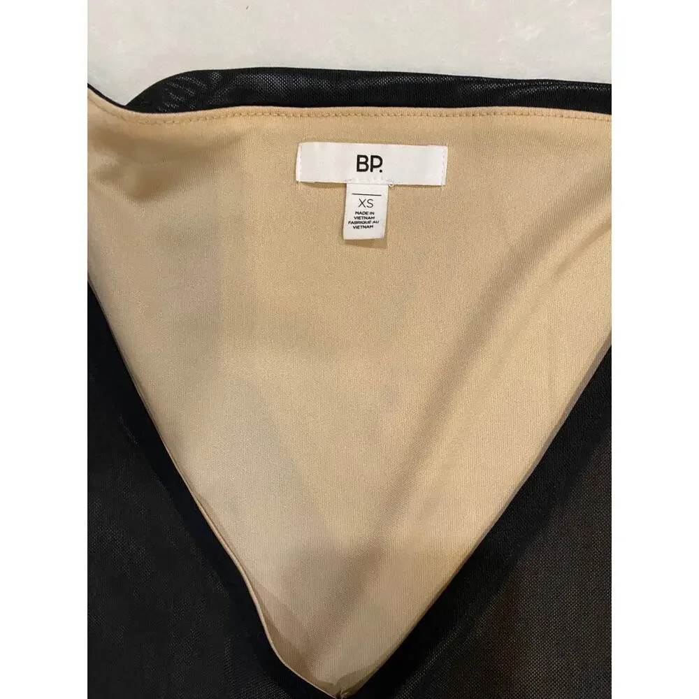 Bp Black Long Sleeve Mesh Mini Dress size XSMALL - 23 - Picture 8 of 11